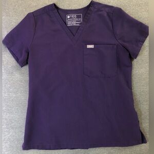 Figs Purple Jam Catarina XS Petite Scrub Top